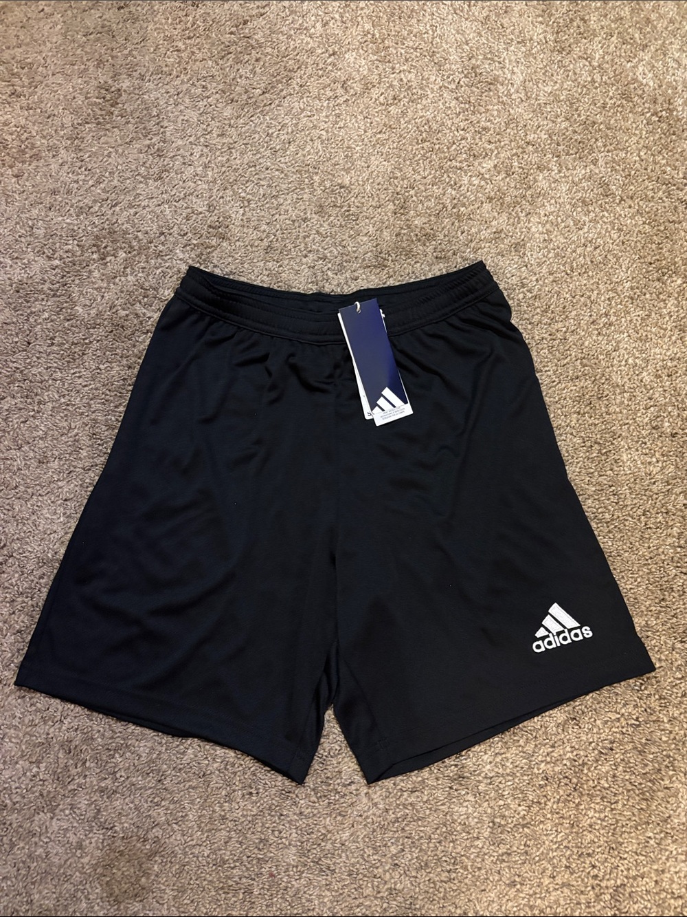 adidas Men’s Black Athletic Training Shorts with Logo